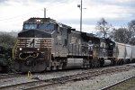 Grain train eases into the yard